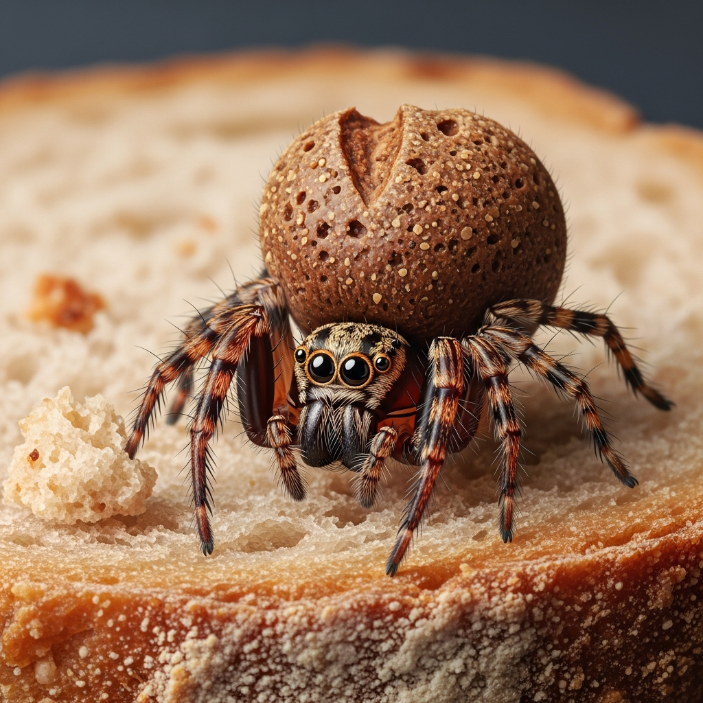 Offizielle Illustration der Buckeligen Brotspinne